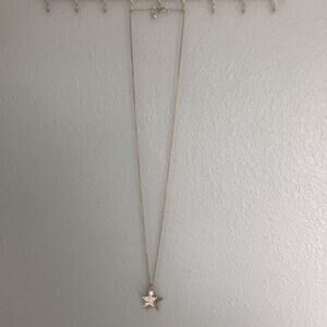 J. Crew long necklace with star pendants